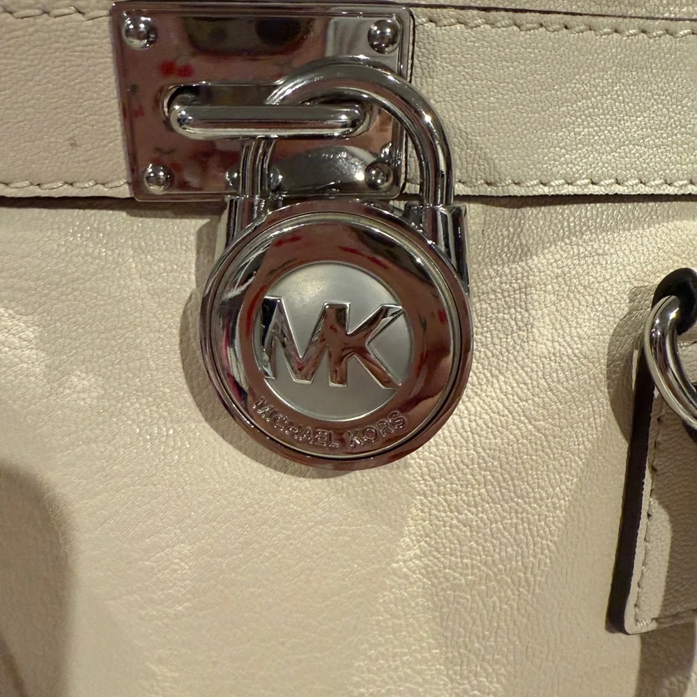 Michael Kors Cream Satchel with Silver Accents - Picture 2 of 10